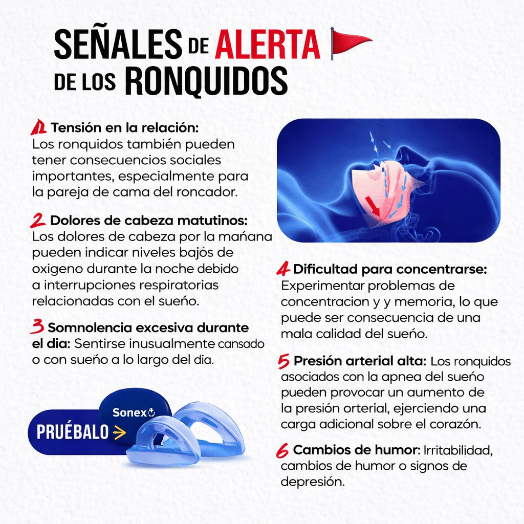 Bucal Silencioso Anti-Ronquidos-Tamaño Universal